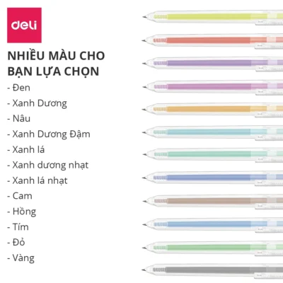 Bút Gel Deli EG118 nhiều màu Bút Gel Deli EG118 (2)