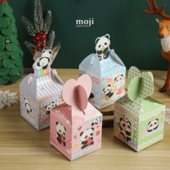 Hộp quà giấy gấp Gấu trúc Pandabiz colorful life 9x9x9