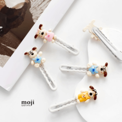 Kẹp tóc MJ Gromit dog colorful clothes má hồng