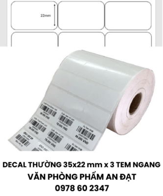 Giấy decal 35x22mm