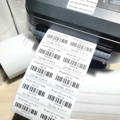 Tem Decal in mã vạch 35×22mm