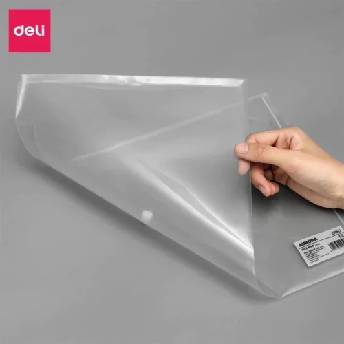 Bìa nút F4 Deli F11312 màu trắng