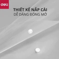 Bìa nút F4 Deli F11312 màu trắng