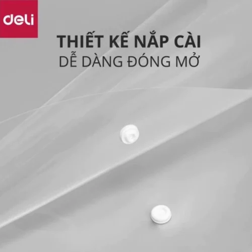 Bìa nút F4 Deli F11312 màu trắng
