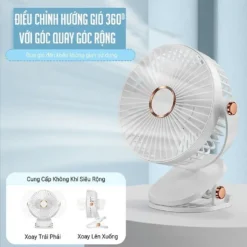 Quạt để bàn tích điện có kẹp