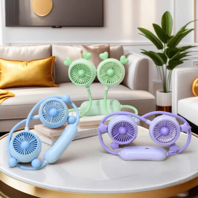 Quạt đeo cổ sạc tích điện trái tim Quạt đeo cổ sạc tích điện trái tim