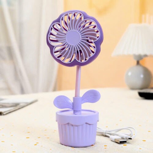 Quạt mini cầm tay hình hoa