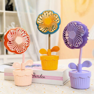 Quạt mini cầm tay hình hoa