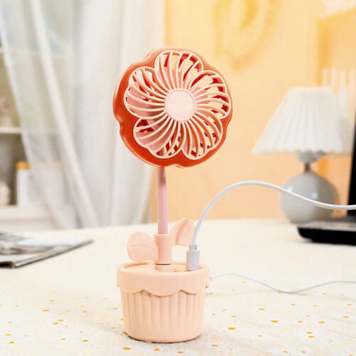 Quạt mini cầm tay hình hoa