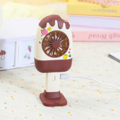Quạt mini cầm tay hình kem