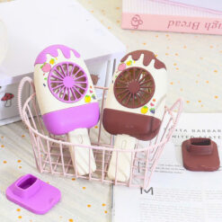Quạt mini cầm tay hình kem