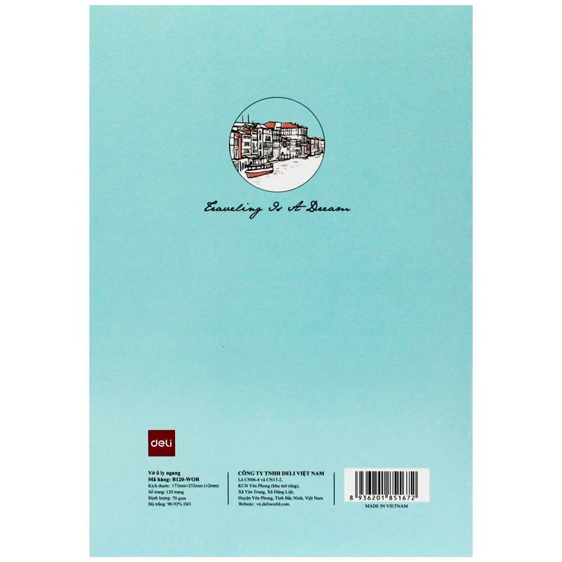 Tập sinh viên Deli 120 Trang kẻ ngang