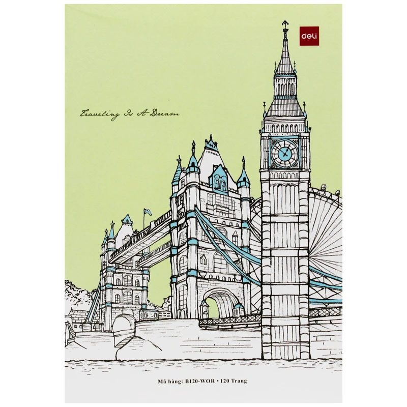 Tập sinh viên Deli 120 Trang kẻ ngang