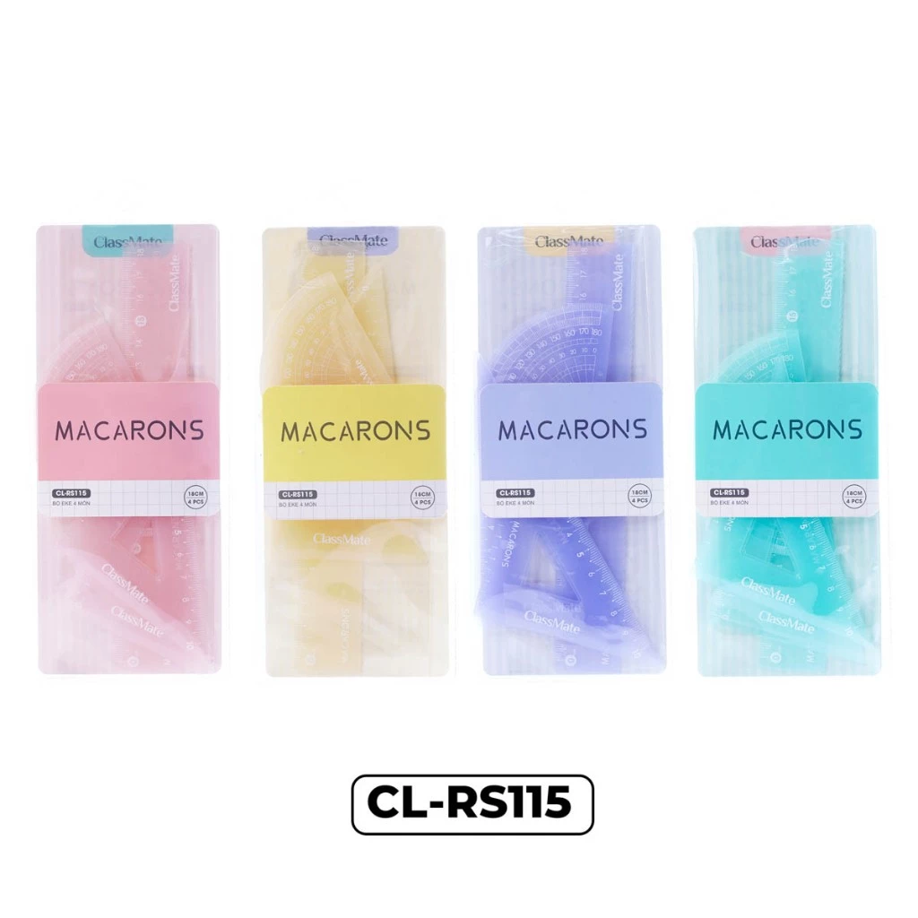 Bộ thước kẻ eke 4 món Classmaste CL-RS115