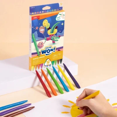 Bút sáp nhựa 12 màu Deli C229-12