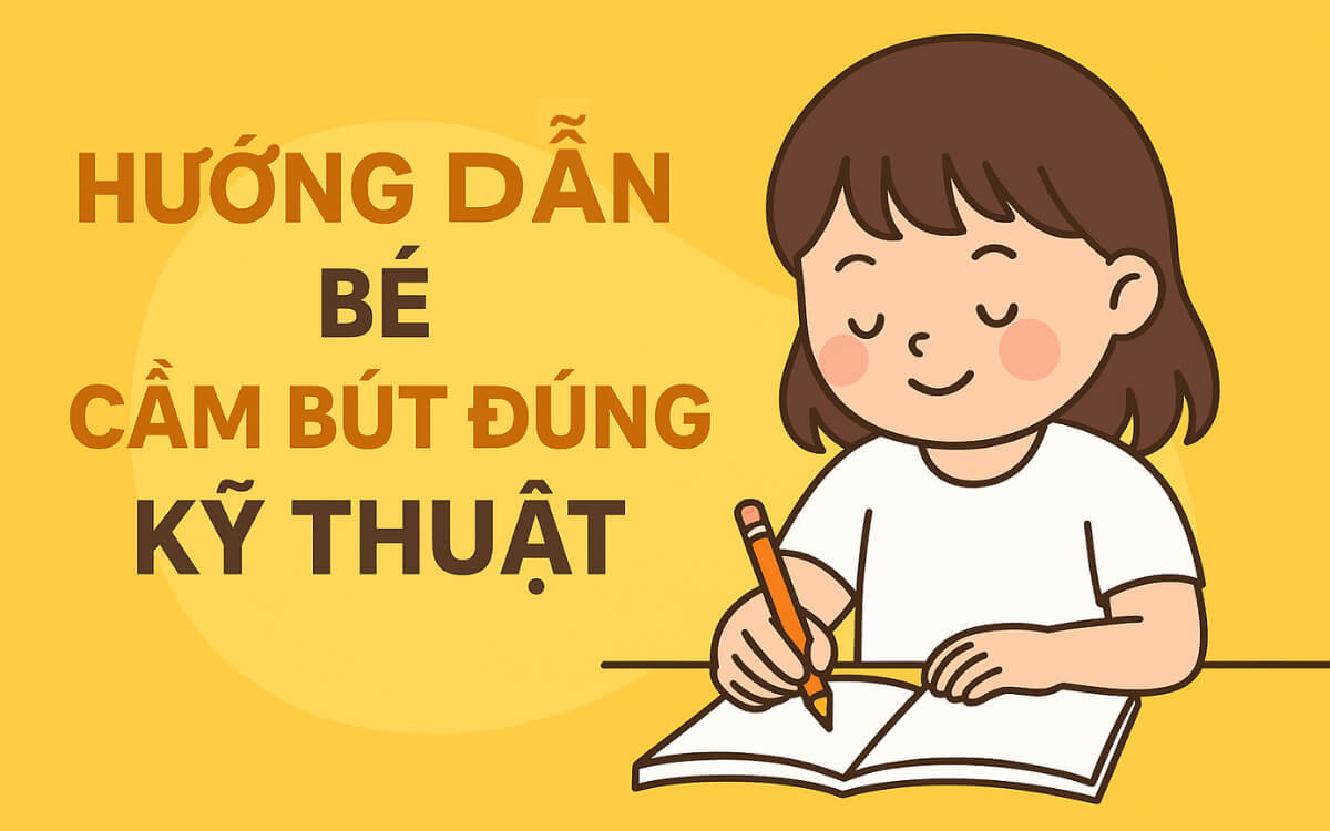 Hướng dẫn bé cầm bút đúng kỹ thuật