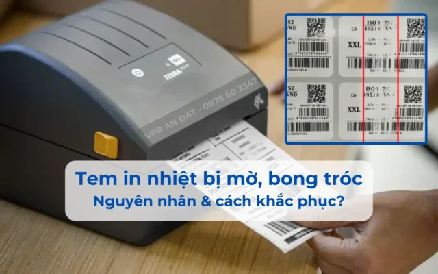 Tem in nhiệt bị mờ