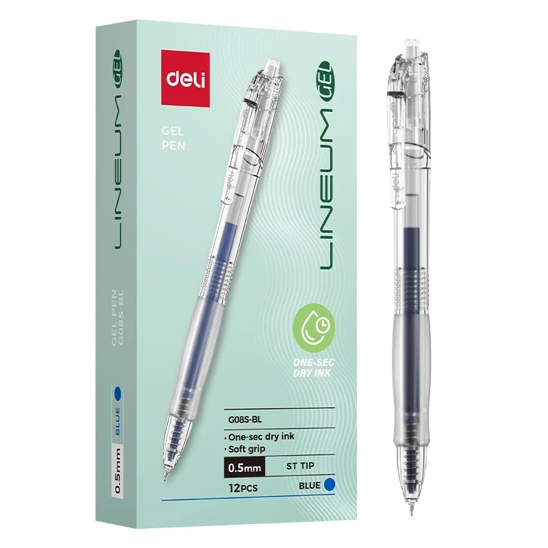 Bút Gel Deli G08S 0.5mm Mực Xanh