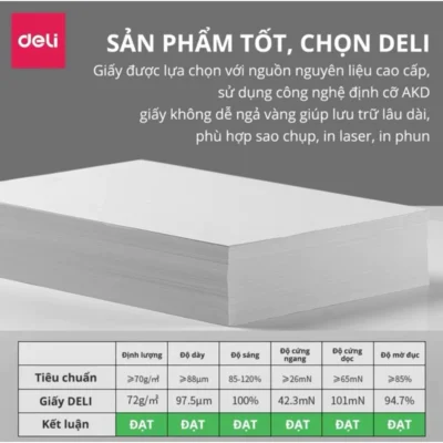 Giấy In A4 Deli 7450 70gsm