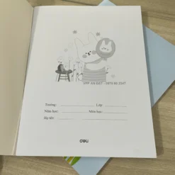 Tập HS Deli A96-HBF - 96 Trang 5 Ô Ly 120gsm