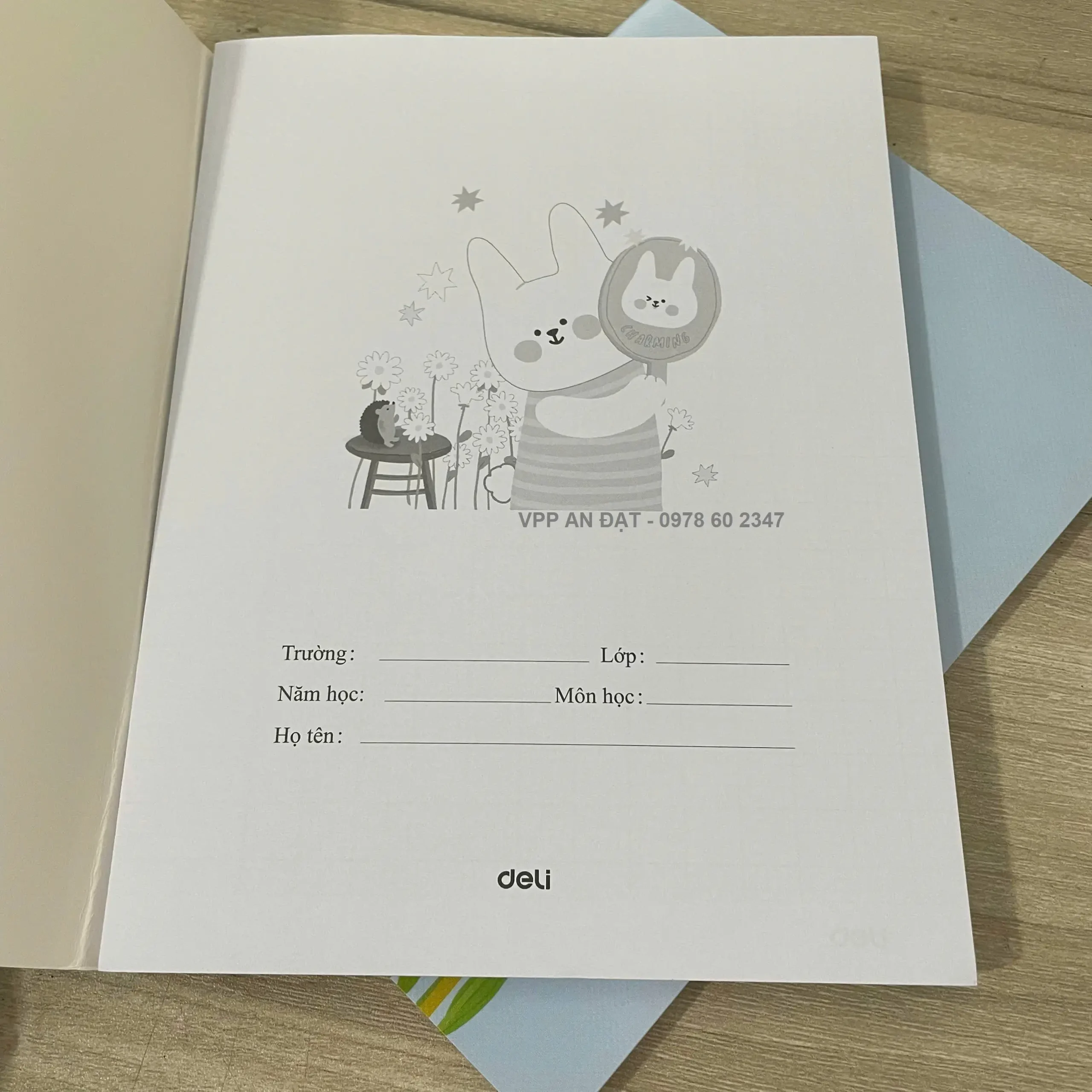 Tập HS Deli A96-HBF - 96 Trang 5 Ô Ly 120gsm