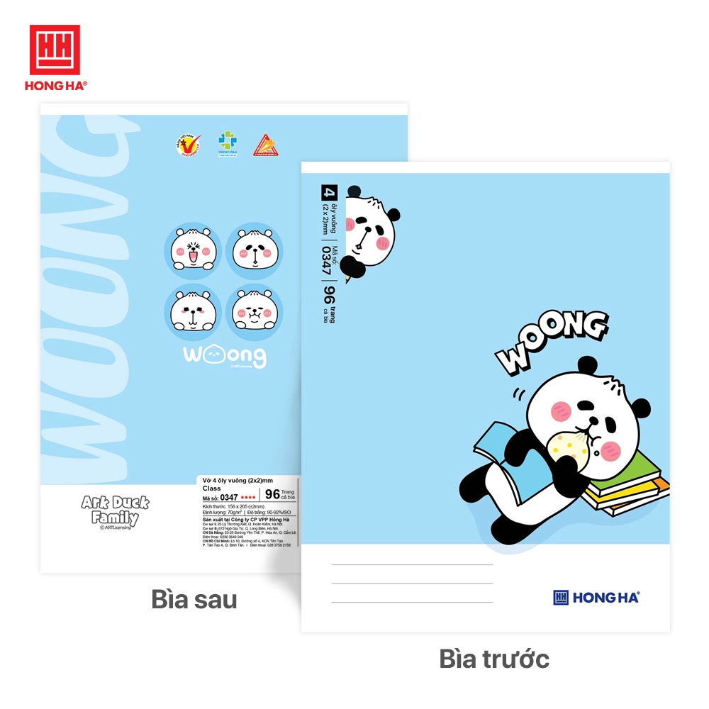 Tập HS Hồng Hà Class ArkDuck 4 Ô Ly 96 Trang 70gsm