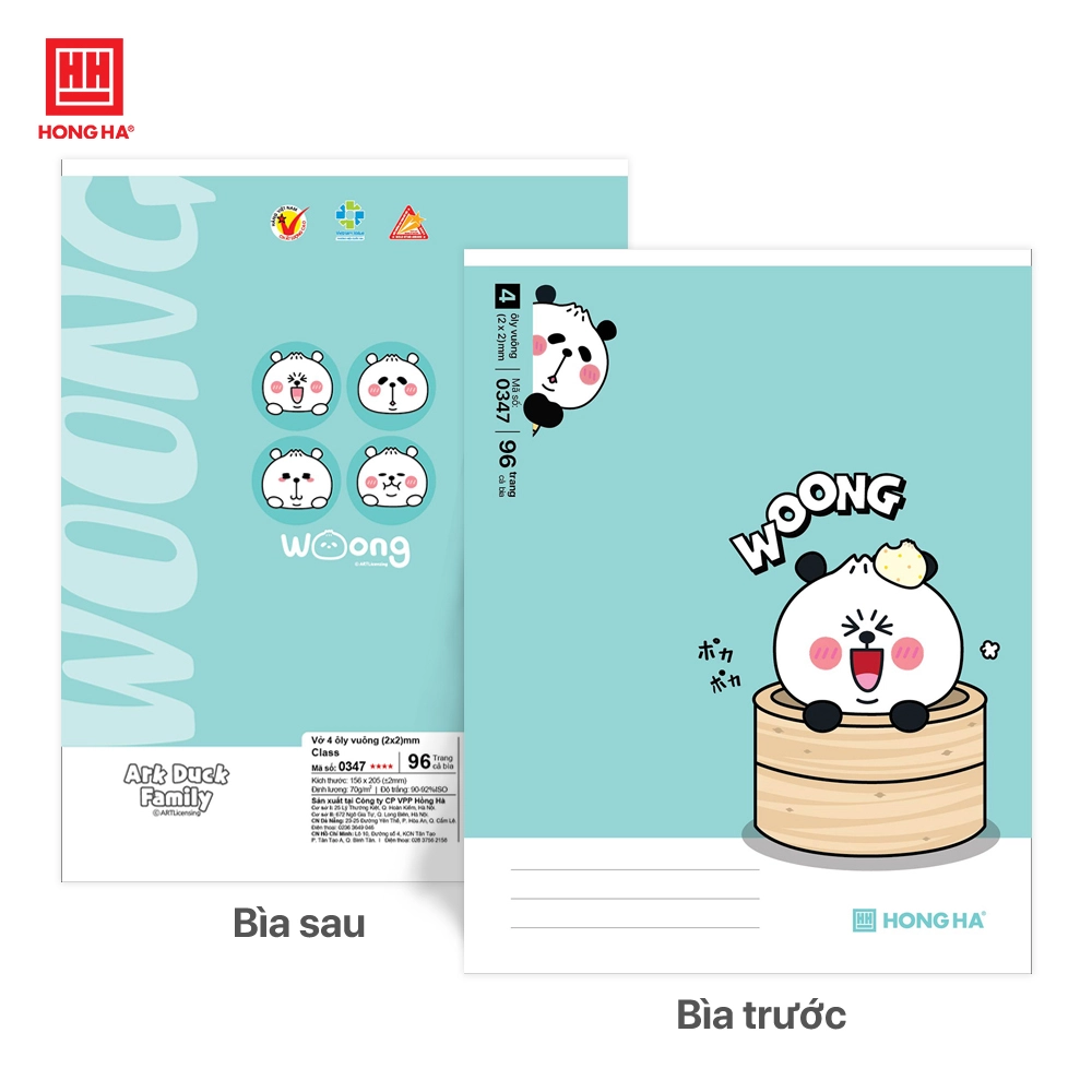 Tập HS Hồng Hà Class ArkDuck 4 Ô Ly 96 Trang 70gsm