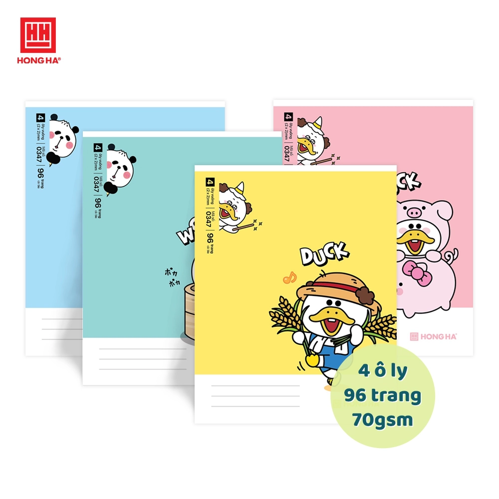 Tập HS Hồng Hà Class ArkDuck 4 Ô Ly 96 Trang 70gsm