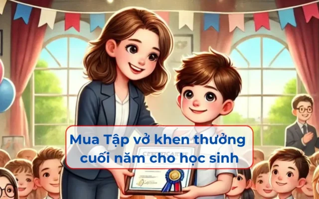Mua tập vở phát thưởng cuối năm cho học sinh