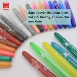 Bút Sáp Vặn Ngắn Little Woong Hồng Hà
